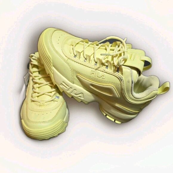 Fila Disruptor 2 Womens Shoes Sz 7 Running Athletic Tender Yellow Sneakers - Picture 3 of 6